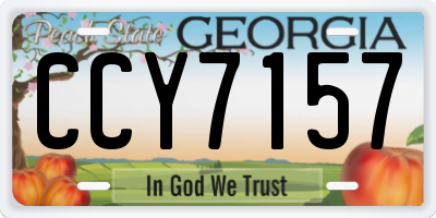 GA license plate CCY7157