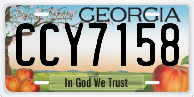 GA license plate CCY7158