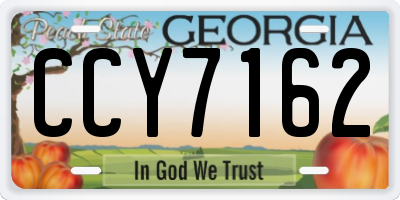 GA license plate CCY7162