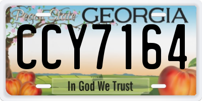 GA license plate CCY7164