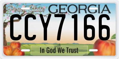 GA license plate CCY7166