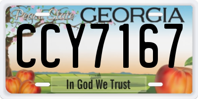GA license plate CCY7167