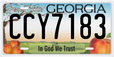 GA license plate CCY7183
