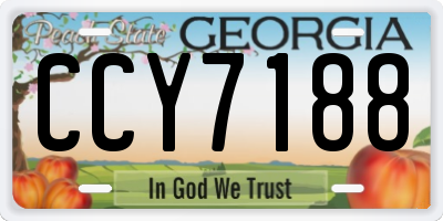 GA license plate CCY7188