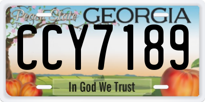 GA license plate CCY7189