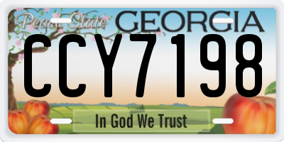 GA license plate CCY7198