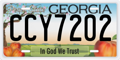GA license plate CCY7202