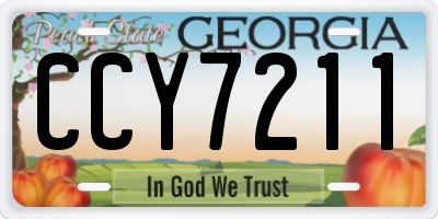GA license plate CCY7211
