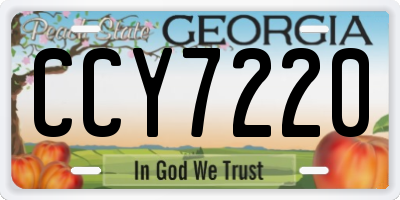 GA license plate CCY7220