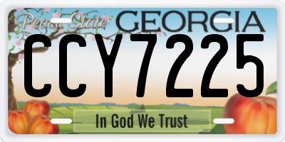 GA license plate CCY7225