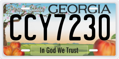 GA license plate CCY7230