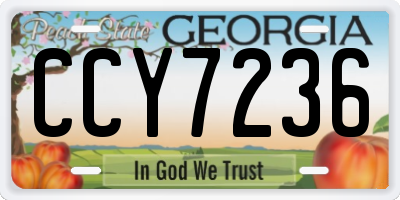 GA license plate CCY7236