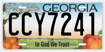 GA license plate CCY7241
