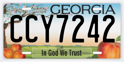 GA license plate CCY7242