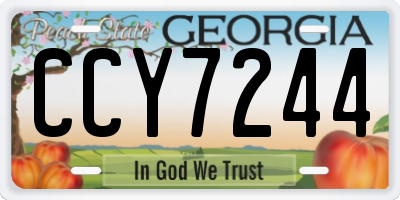 GA license plate CCY7244