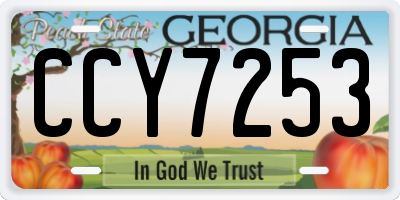 GA license plate CCY7253