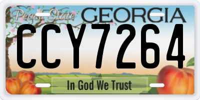 GA license plate CCY7264