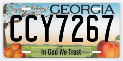 GA license plate CCY7267