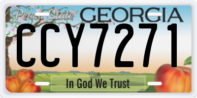 GA license plate CCY7271
