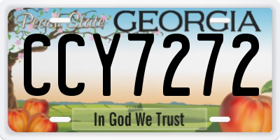 GA license plate CCY7272