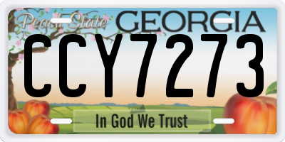 GA license plate CCY7273