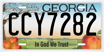 GA license plate CCY7282