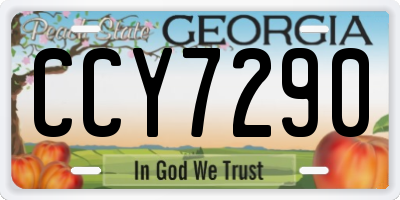 GA license plate CCY7290