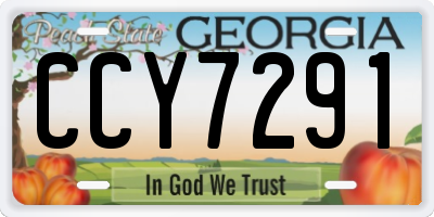 GA license plate CCY7291