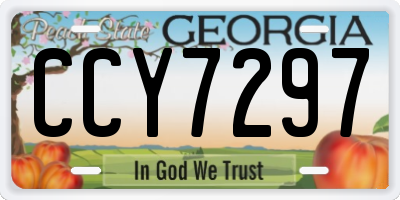 GA license plate CCY7297