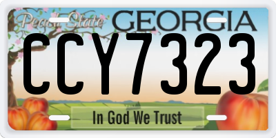 GA license plate CCY7323
