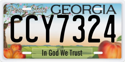 GA license plate CCY7324