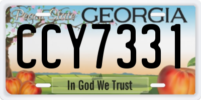 GA license plate CCY7331
