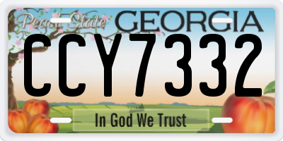 GA license plate CCY7332