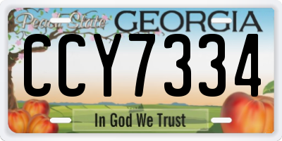 GA license plate CCY7334