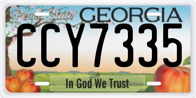 GA license plate CCY7335