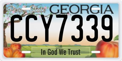 GA license plate CCY7339