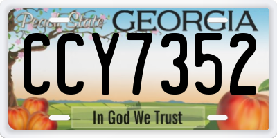 GA license plate CCY7352