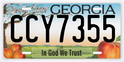 GA license plate CCY7355