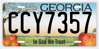 GA license plate CCY7357