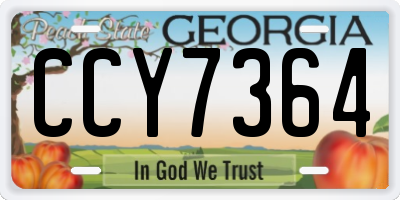GA license plate CCY7364