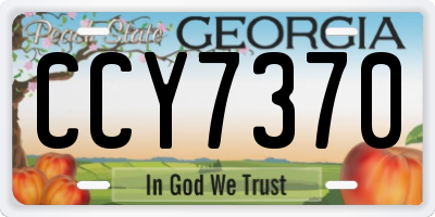 GA license plate CCY7370