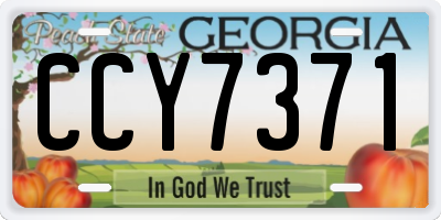 GA license plate CCY7371