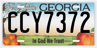 GA license plate CCY7372