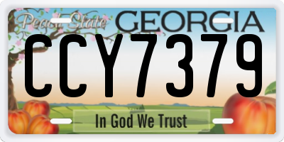 GA license plate CCY7379