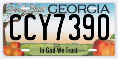 GA license plate CCY7390