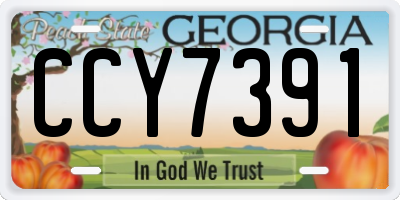 GA license plate CCY7391