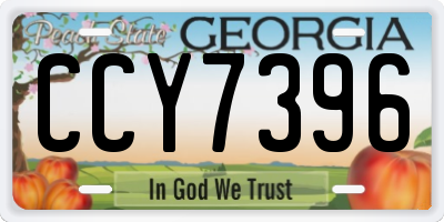 GA license plate CCY7396