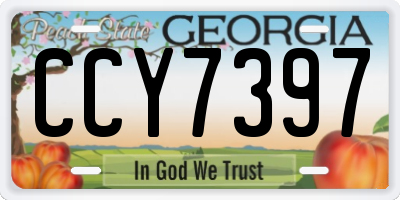 GA license plate CCY7397