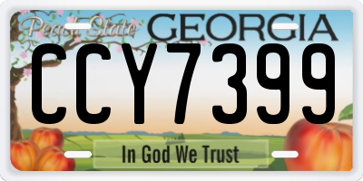 GA license plate CCY7399