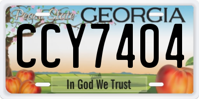 GA license plate CCY7404